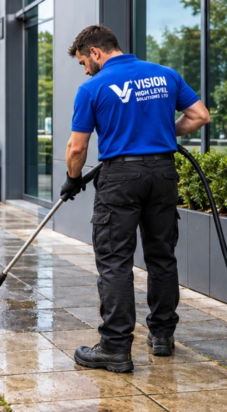 Pressure & steam cleaning shown in the Vision brochure